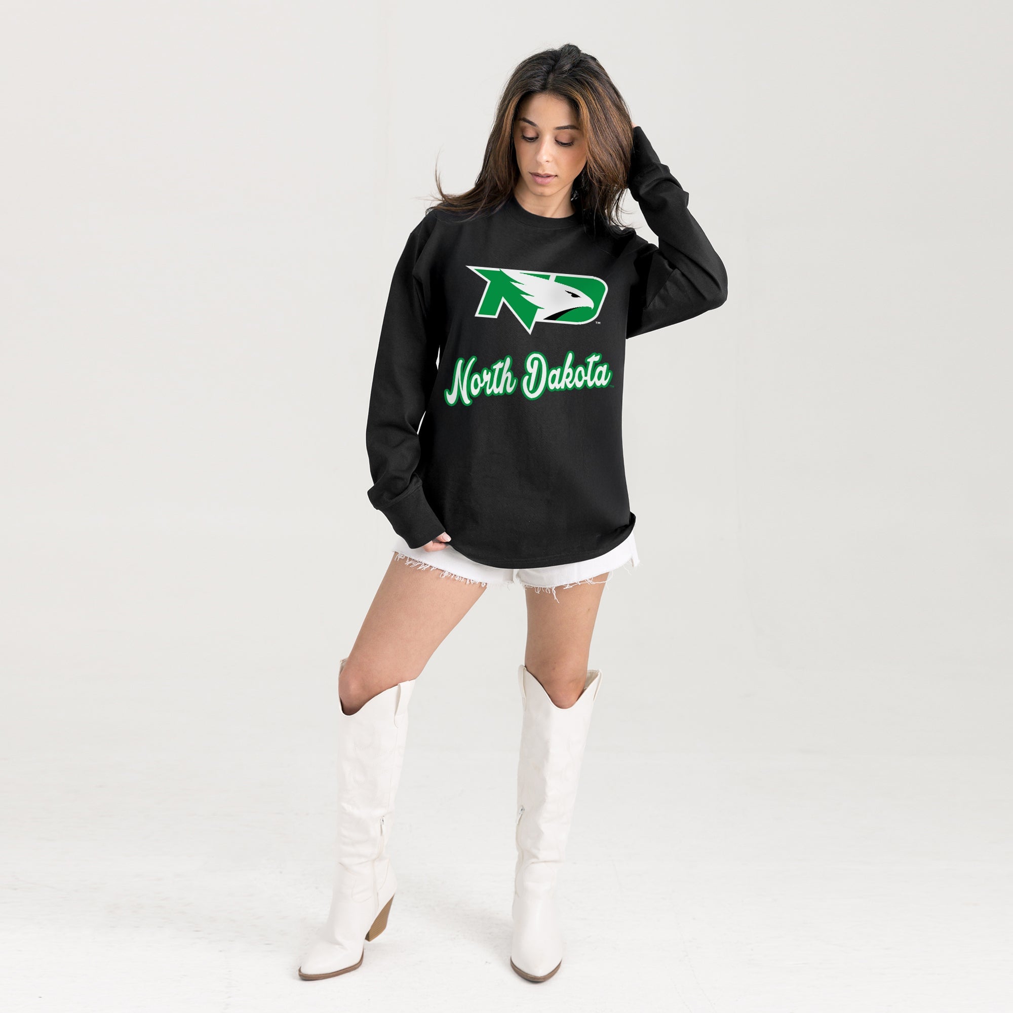 NORTH DAKOTA FIGHTING HAWKS HONOR ROLL ESSENTIAL RELAXED FIT LONG SLEEVE TEE
