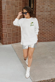 NORTH DAKOTA STATE BISON DOUBLE MOVE OVERSIZED LONG SLEEVE TEE WITH RIBBED NECKLINE AND CUFFS