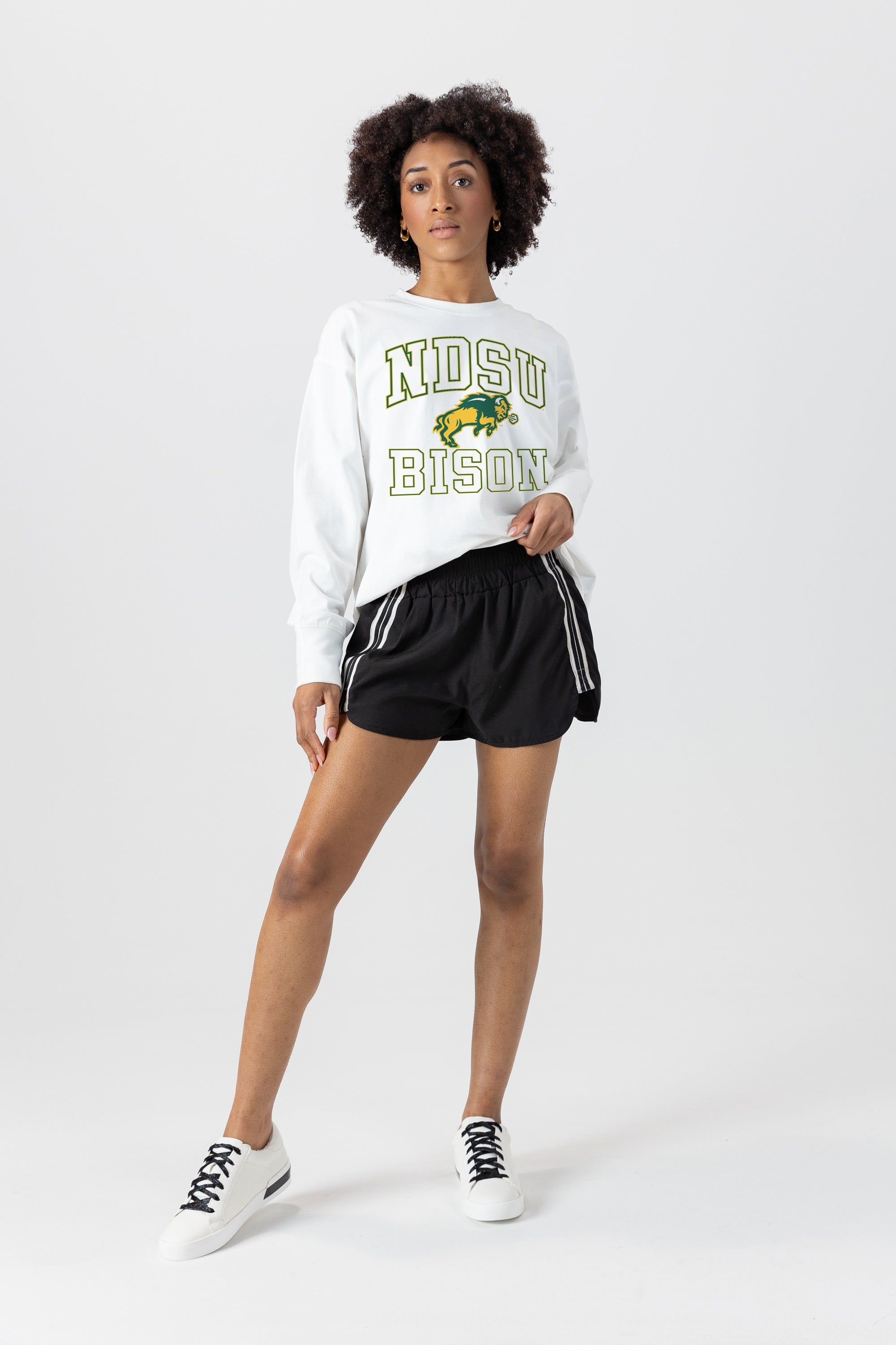 NORTH DAKOTA STATE BISON MIND GAMES OVERSIZED MIDWEIGHT LONG SLEEVE TEE