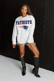 NEW ENGLAND PATRIOTS BIG GOALS OVERSIZED MIDWEIGHT LONG SLEEVE TEE