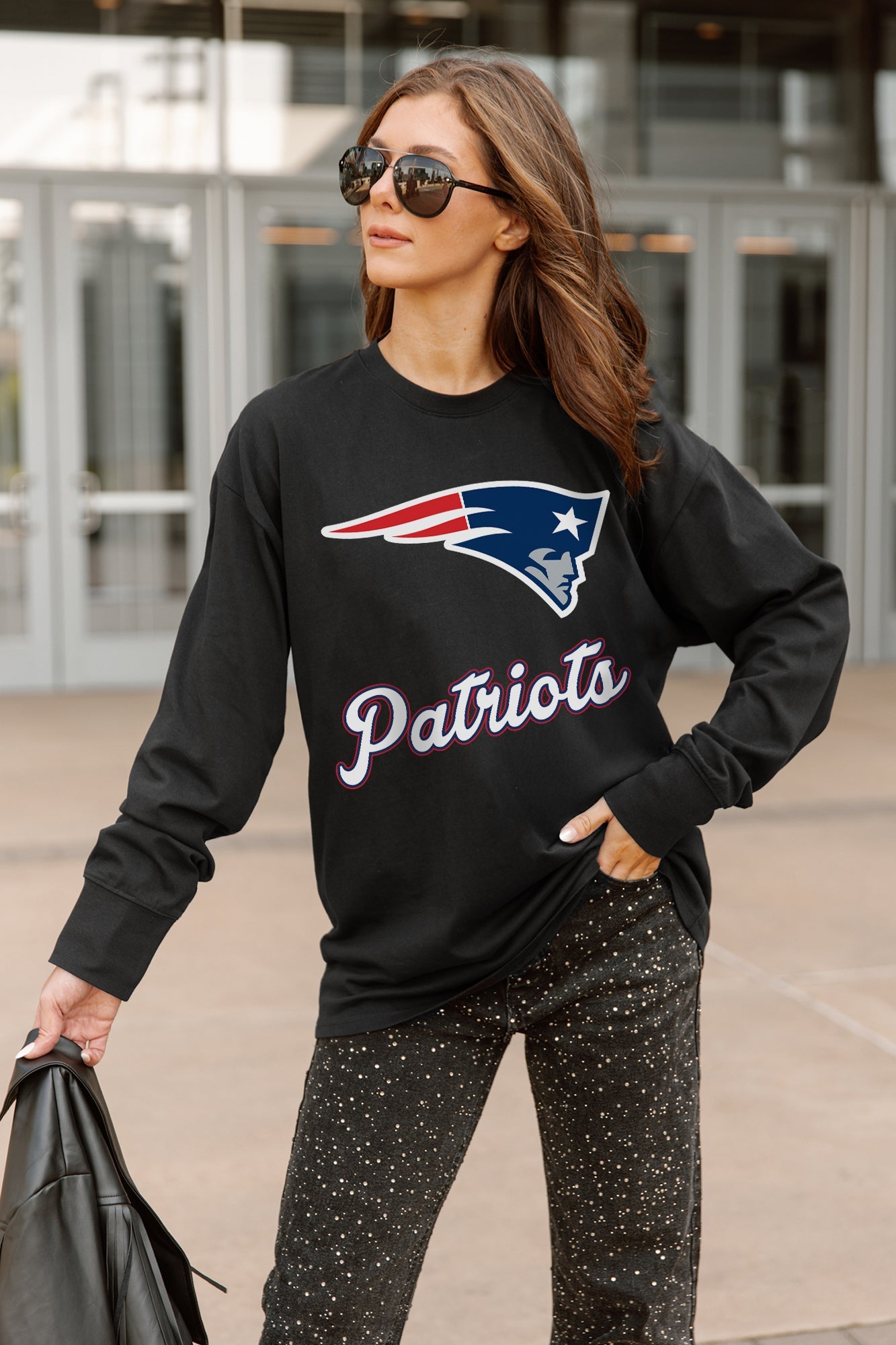 NEW ENGLAND PATRIOTS HONOR ROLL ESSENTIAL RELAXED FIT LONG SLEEVE TEE