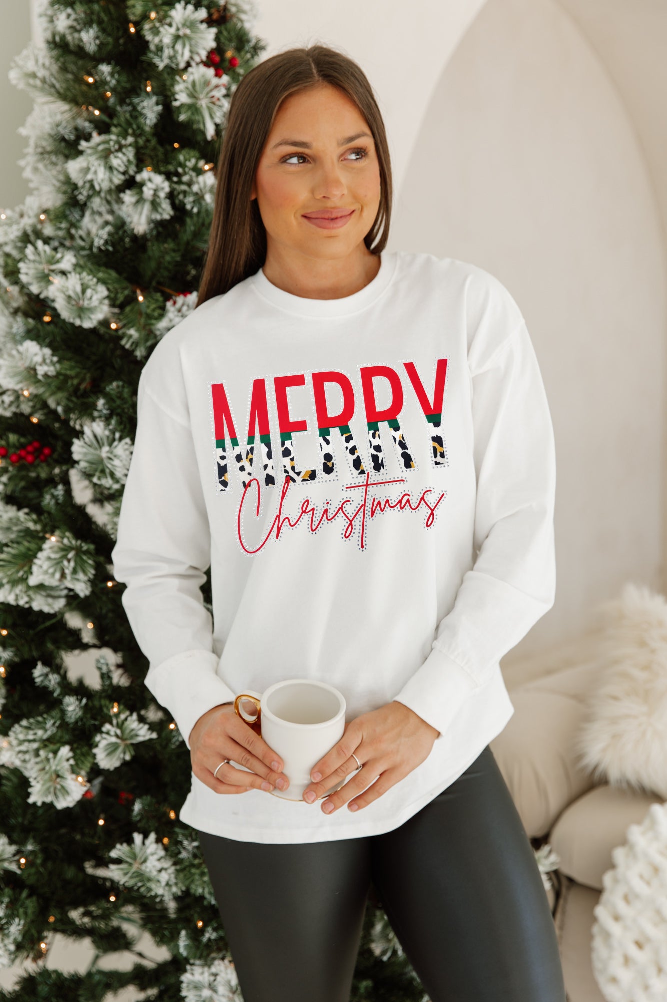 LEOPARD MERRY CLASSIC LONG SLEEVE TEE