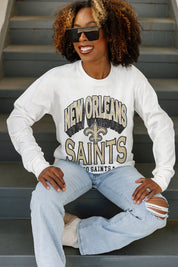 NEW ORLEANS SAINTS TIME OUT OVERSIZED MIDWEIGHT LONG SLEEVE TEE