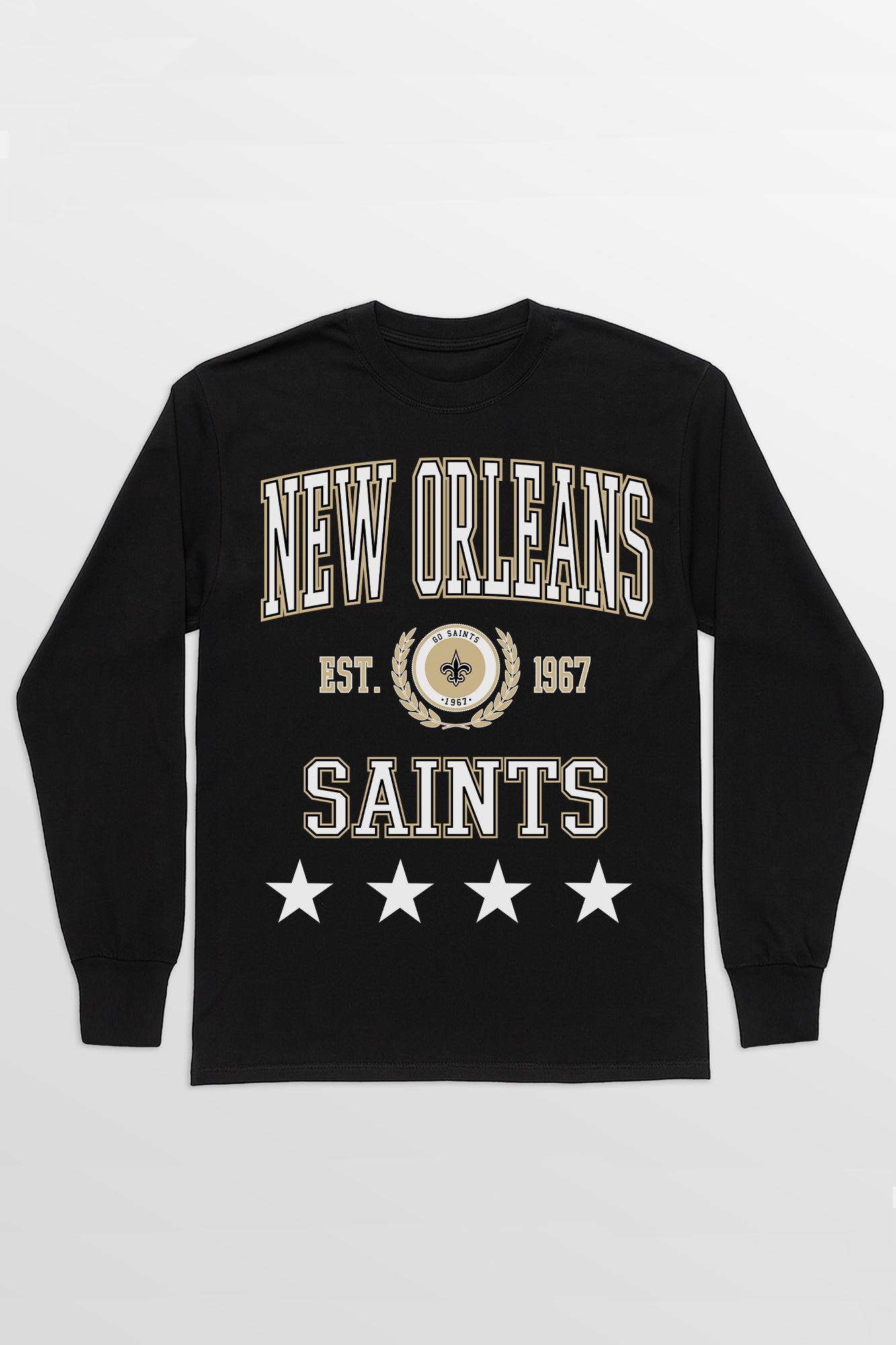 NEW ORLEANS SAINTS EVERYDAY STAR ESSENTIAL RELAXED FIT LONG SLEEVE TEE