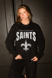 NEW ORLEANS SAINTS BOLD AMBITION OVERSIZED LONG SLEEVE TEE