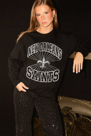 NEW ORLEANS SAINTS SPOTLIGHT OVERSIZED LONG SLEEVE TEE