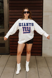 NEW YORK GIANTS BIG GOALS OVERSIZED MIDWEIGHT LONG SLEEVE TEE