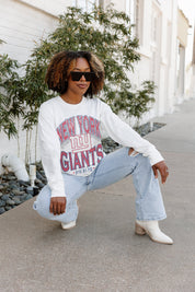 NEW YORK GIANTS TIME OUT OVERSIZED MIDWEIGHT LONG SLEEVE TEE