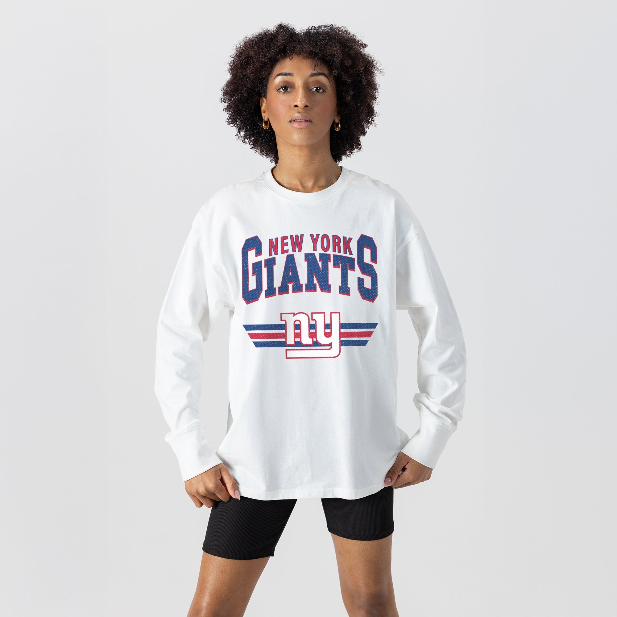 NEW YORK GIANTS SWIFT STRIKE ESSENTIAL RELAXED FIT LONG SLEEVE TEE