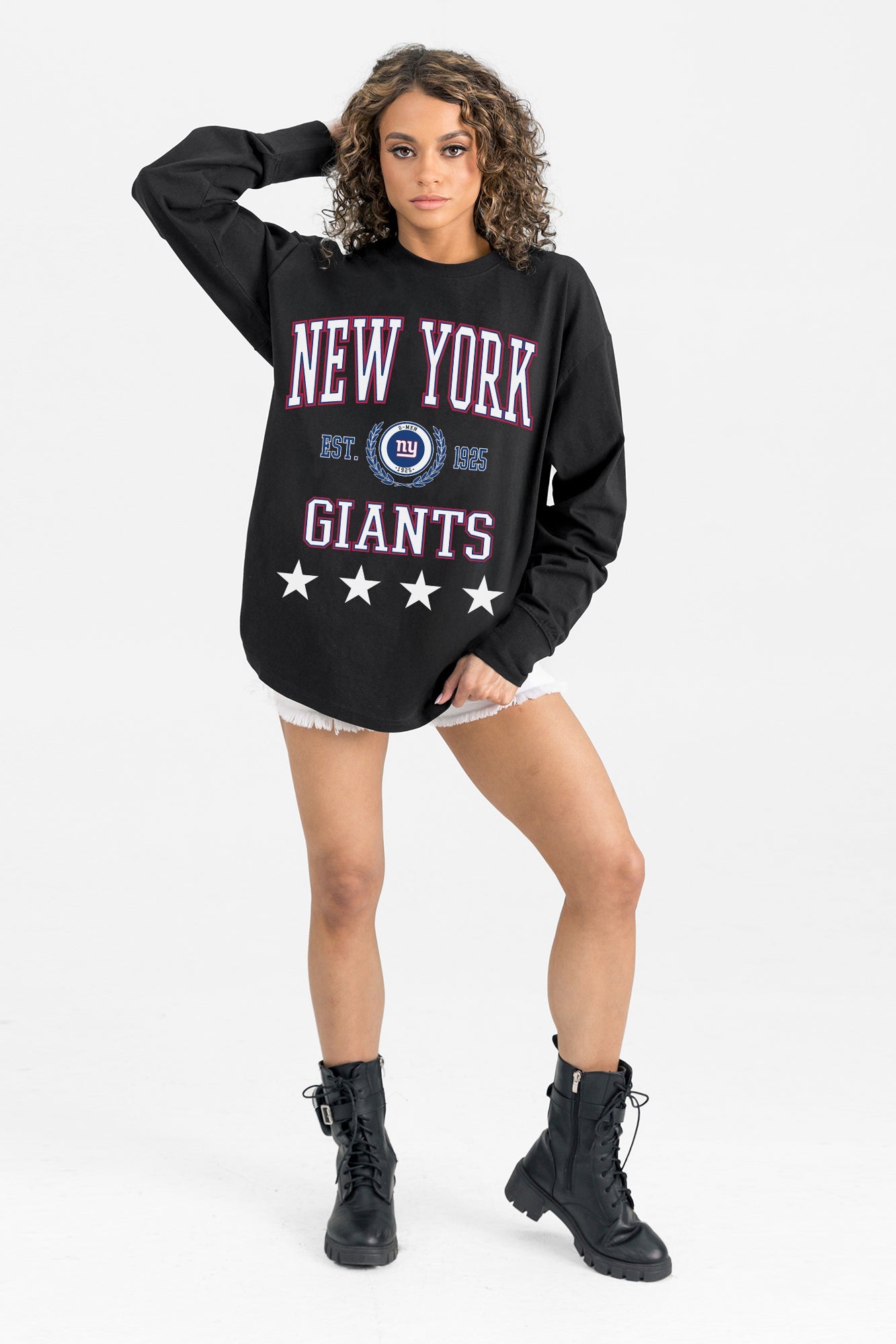 NEW YORK GIANTS EVERYDAY STAR ESSENTIAL RELAXED FIT LONG SLEEVE TEE