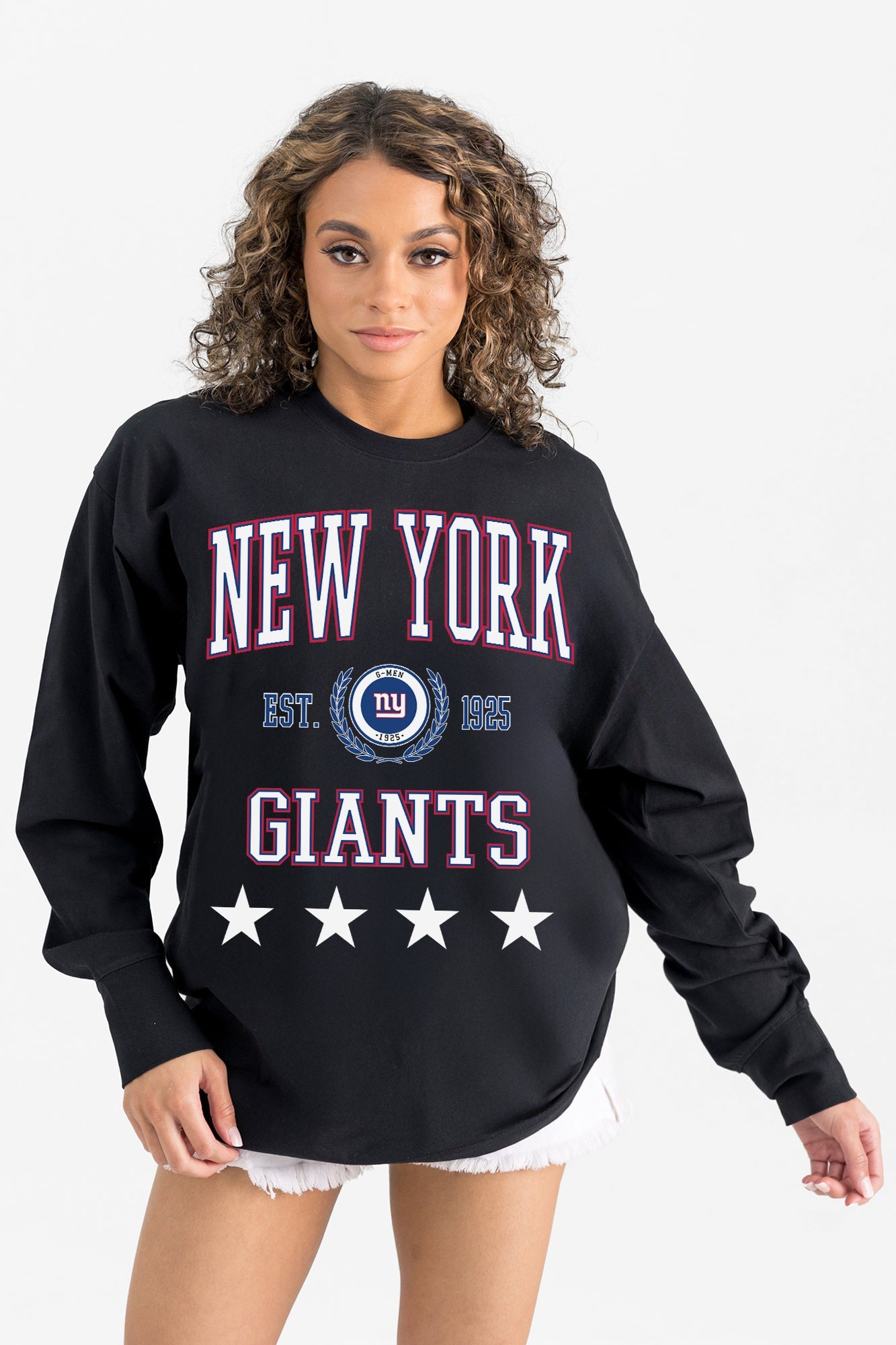 NEW YORK GIANTS EVERYDAY STAR ESSENTIAL RELAXED FIT LONG SLEEVE TEE