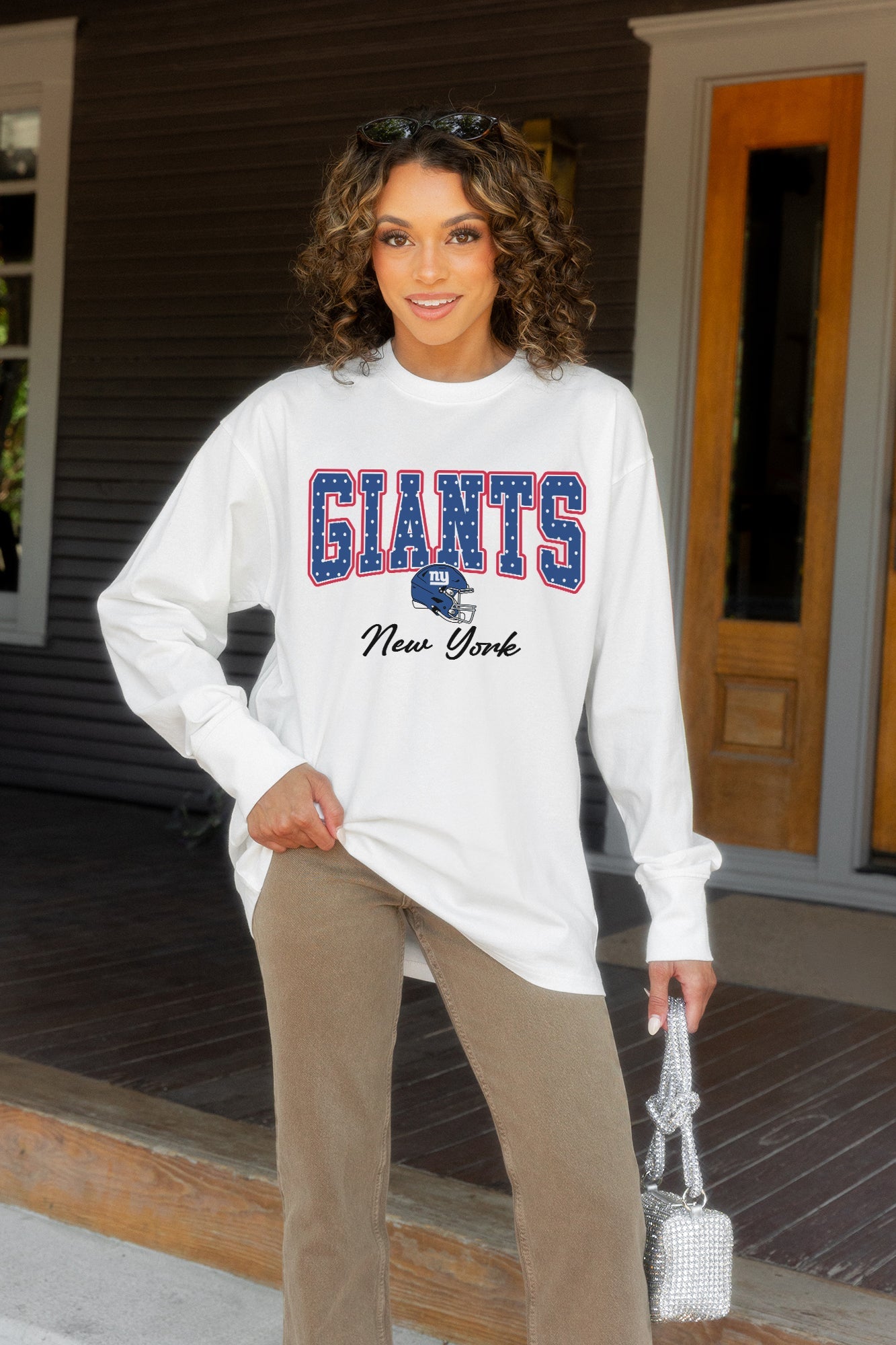 NEW YORK GIANTS SWEET SPOT OVERSIZED LONG SLEEVE TEE