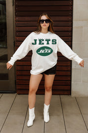 NEW YORK JETS BIG GOALS OVERSIZED MIDWEIGHT LONG SLEEVE TEE