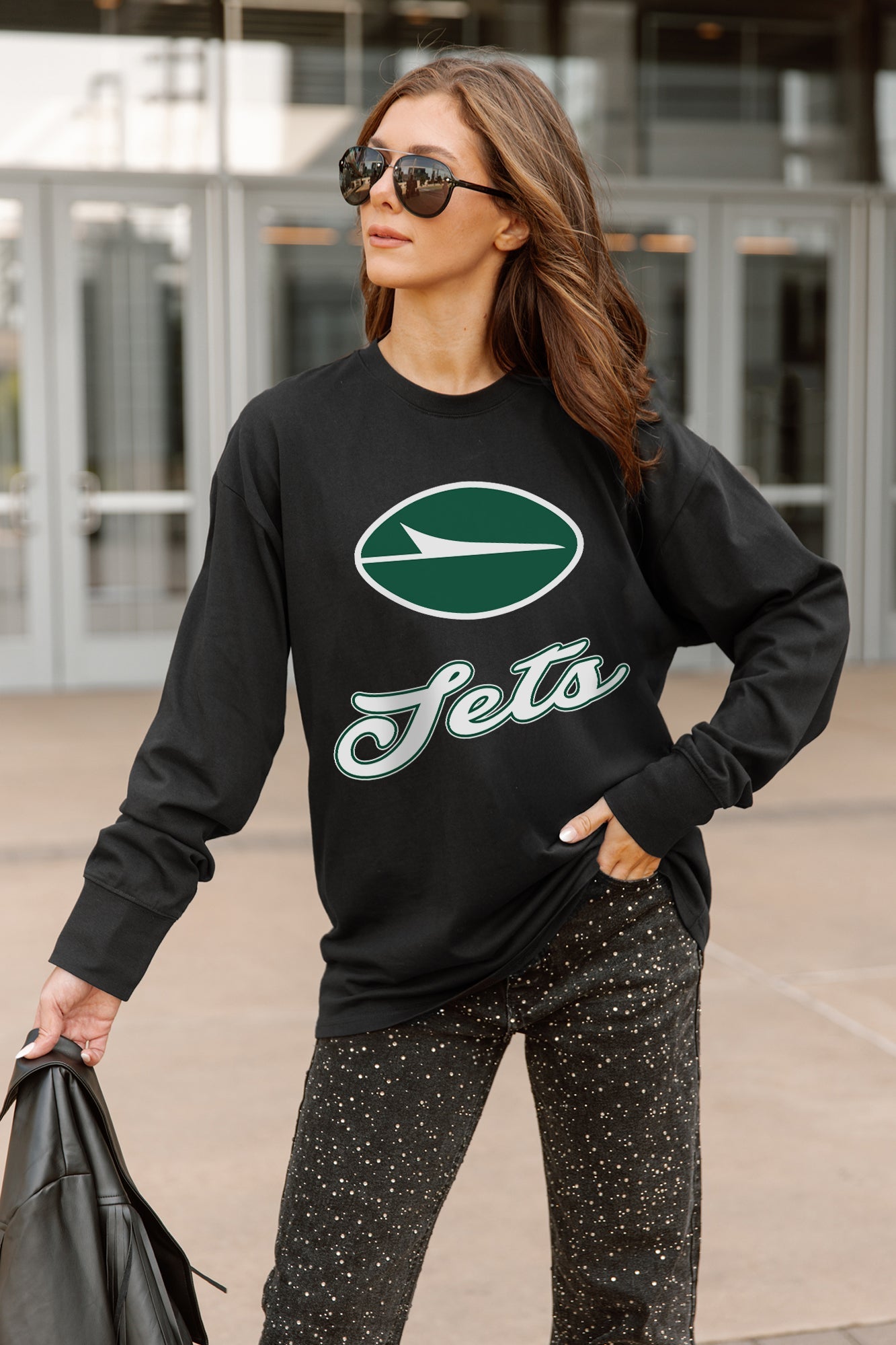 NEW YORK JETS HONOR ROLL ESSENTIAL RELAXED FIT LONG SLEEVE TEE
