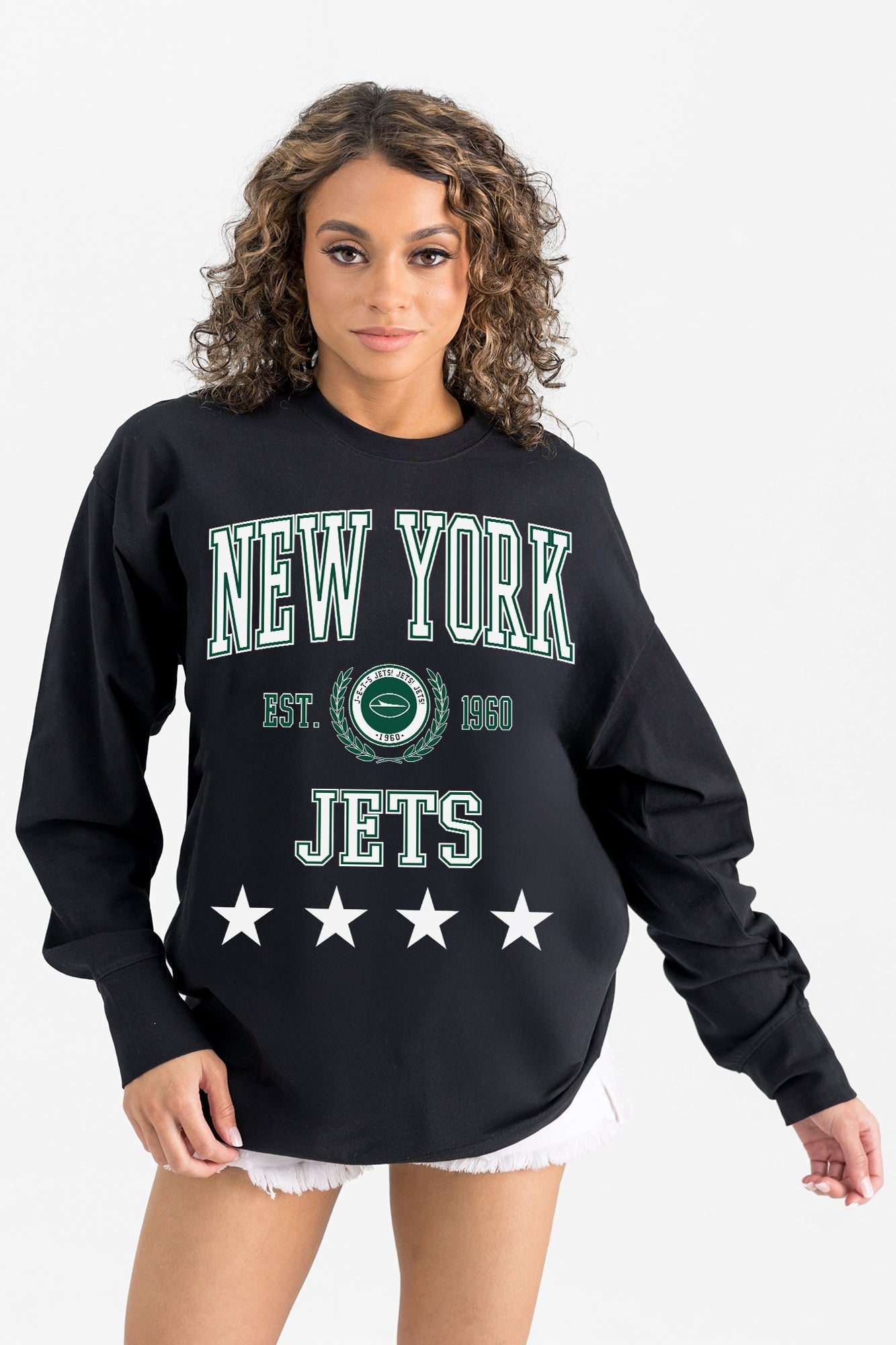 NEW YORK JETS EVERYDAY STAR ESSENTIAL RELAXED FIT LONG SLEEVE TEE