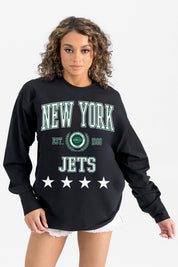 NEW YORK JETS EVERYDAY STAR ESSENTIAL RELAXED FIT LONG SLEEVE TEE