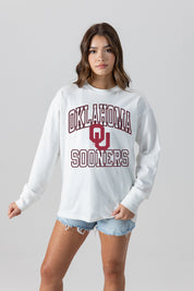 OKLAHOMA SOONERS MIND GAMES OVERSIZED MIDWEIGHT LONG SLEEVE TEE