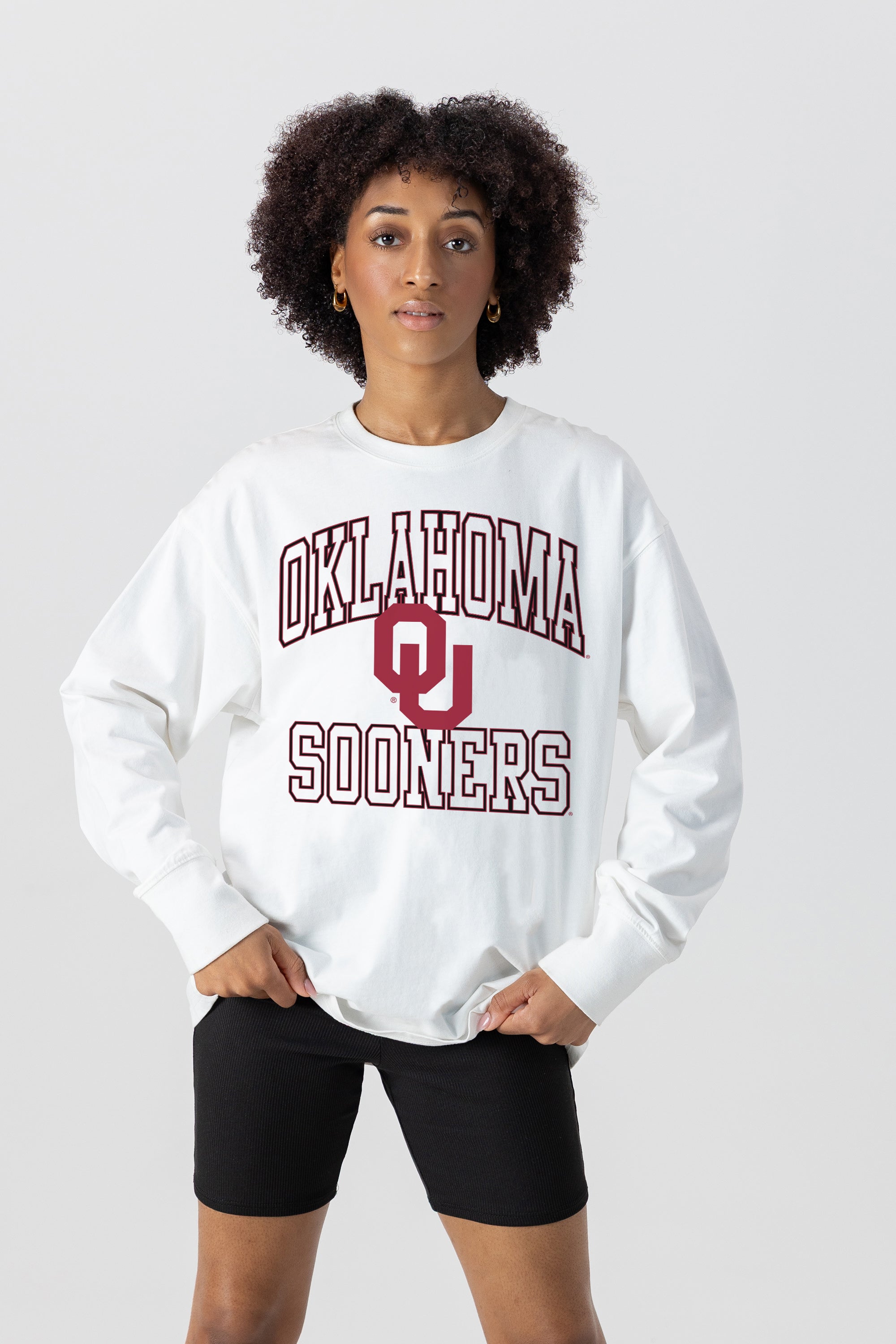 OKLAHOMA SOONERS MIND GAMES OVERSIZED MIDWEIGHT LONG SLEEVE TEE