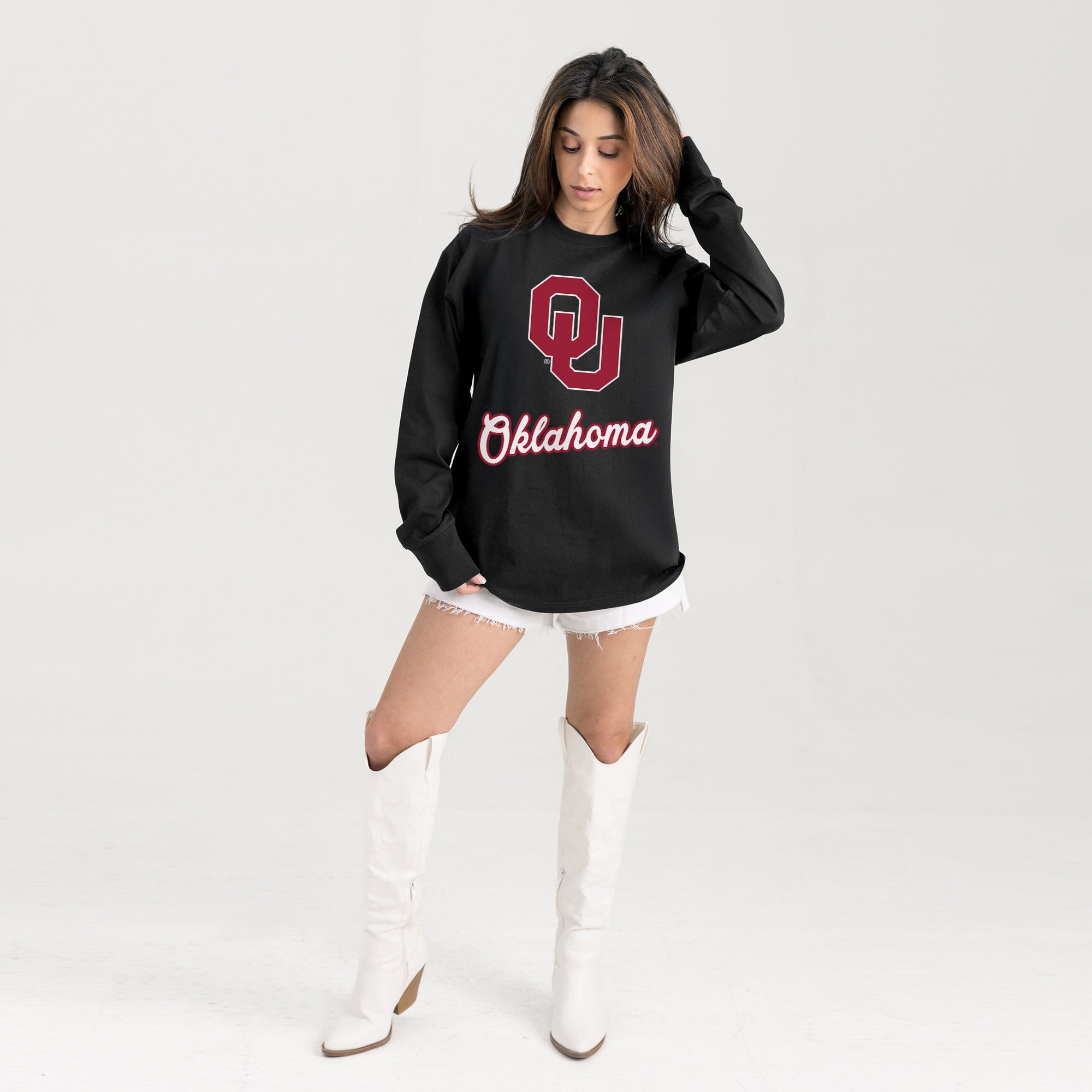 OKLAHOMA SOONERS HONOR ROLL ESSENTIAL RELAXED FIT LONG SLEEVE TEE