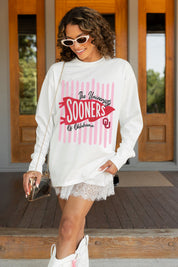 OKLAHOMA SOONERS RALLY STRIPE ESSENTIAL RELAXED FIT LONG SLEEVE TEE