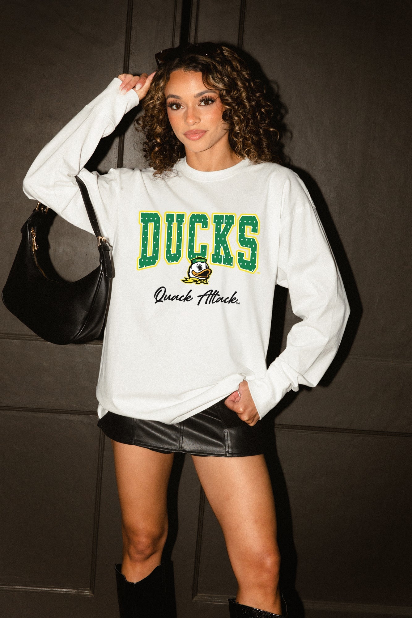 OREGON DUCKS SWEET SPOT ESSENTIAL RELAXED FIT LONG SLEEVE TEE