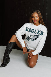 PHILADELPHIA EAGLES BIG GOALS OVERSIZED MIDWEIGHT LONG SLEEVE TEE