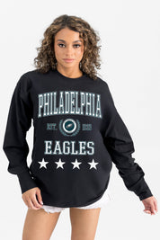 PHILADELPHIA EAGLES EVERYDAY STAR ESSENTIAL RELAXED FIT LONG SLEEVE TEE