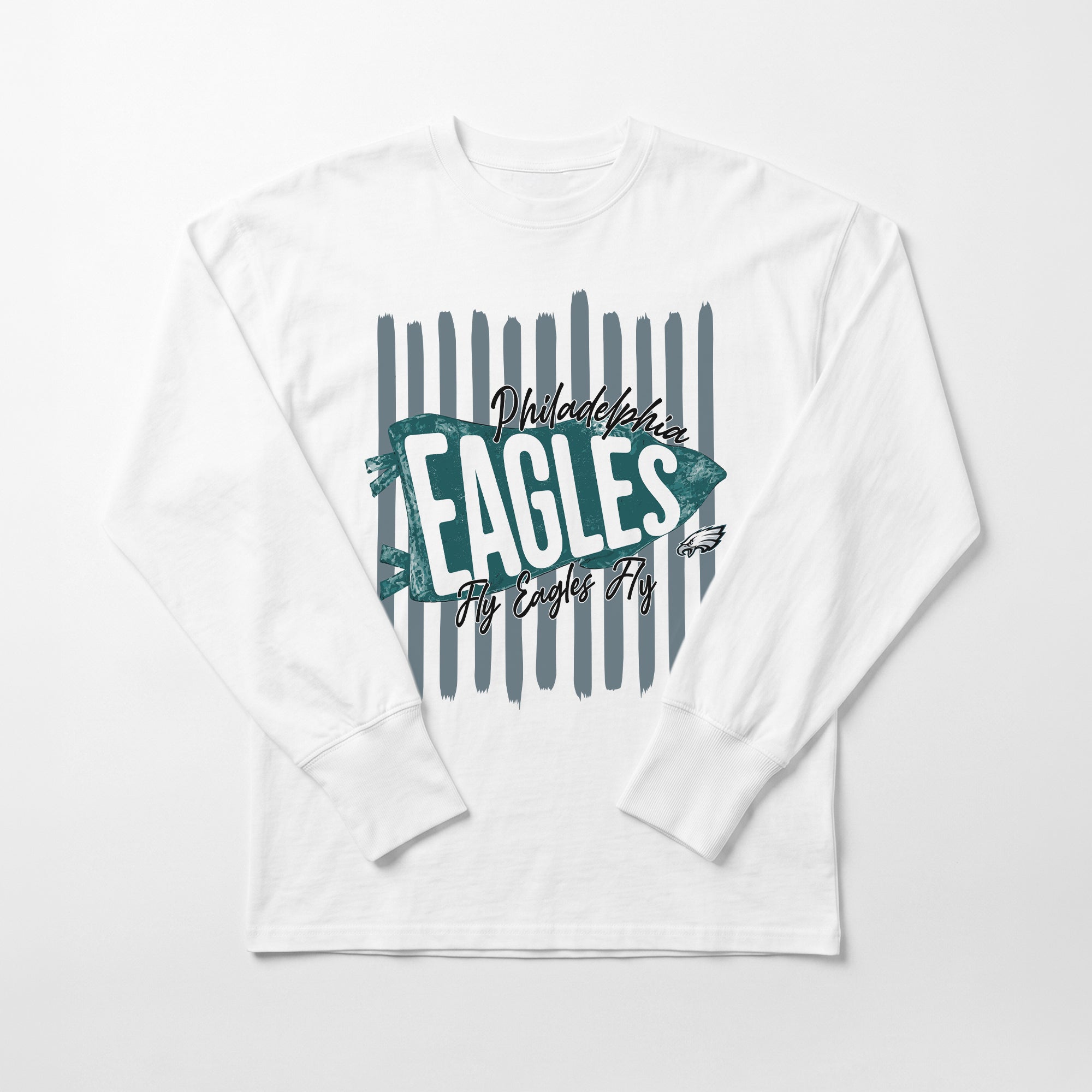 PHILADELPHIA EAGLES RALLY STRIPE OVERSIZED LONG SLEEVE TEE