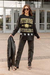 PITTSBURGH STEELERS EVERYDAY STAR ESSENTIAL RELAXED FIT LONG SLEEVE TEE