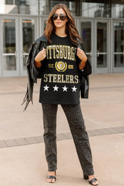 PITTSBURGH STEELERS EVERYDAY STAR ESSENTIAL RELAXED FIT LONG SLEEVE TEE