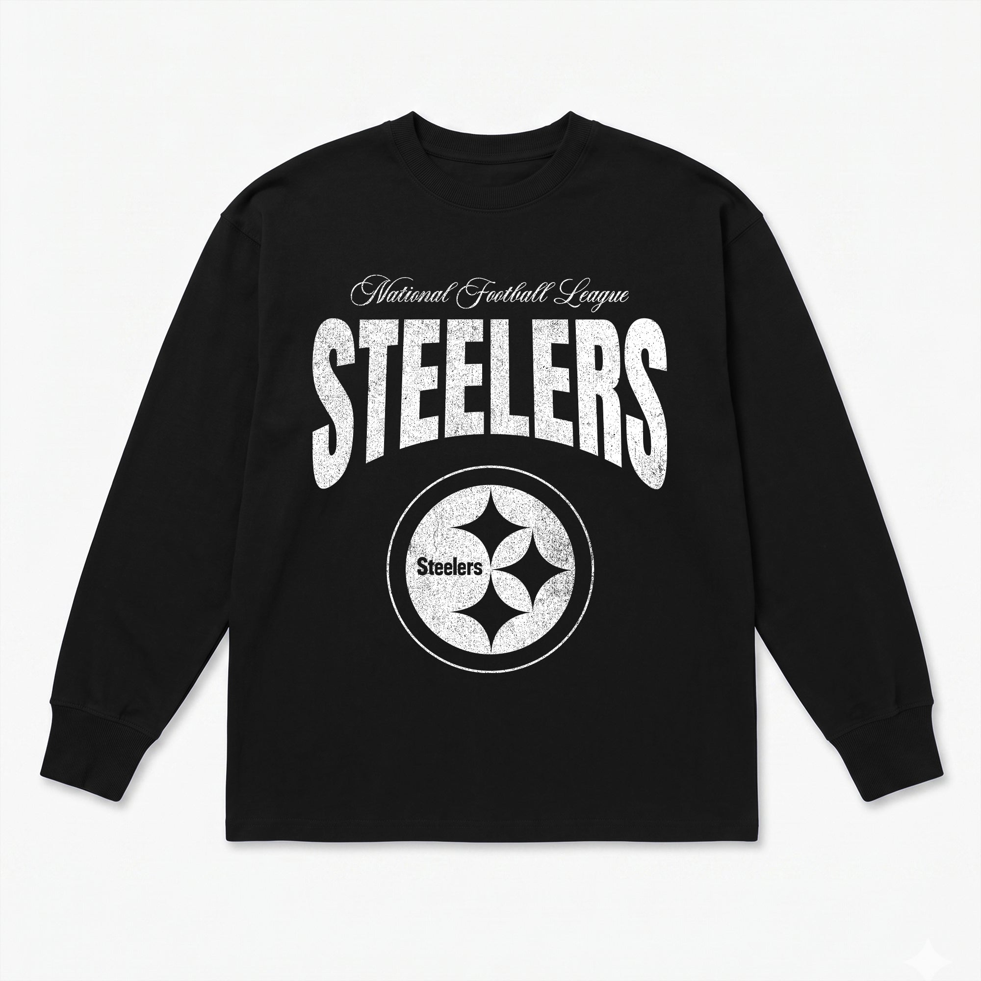 PITTSBURGH STEELERS BOLD AMBITION OVERSIZED LONG SLEEVE TEE