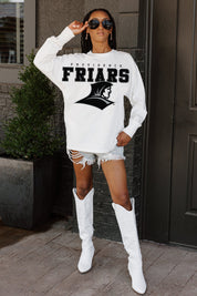 PROVIDENCE FRIARS BIG GOALS OVERSIZED LONG SLEEVE TEE WITH RIBBED NECKLINE AND CUFFS