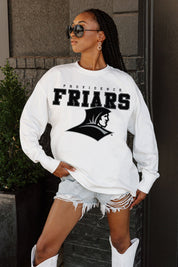 PROVIDENCE FRIARS BIG GOALS OVERSIZED LONG SLEEVE TEE WITH RIBBED NECKLINE AND CUFFS