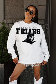 PROVIDENCE FRIARS BIG GOALS OVERSIZED LONG SLEEVE TEE WITH RIBBED NECKLINE AND CUFFS