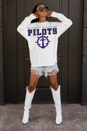 PORTLAND PILOTS BIG GOALS OVERSIZED LONG SLEEVE TEE WITH RIBBED NECKLINE AND CUFFS