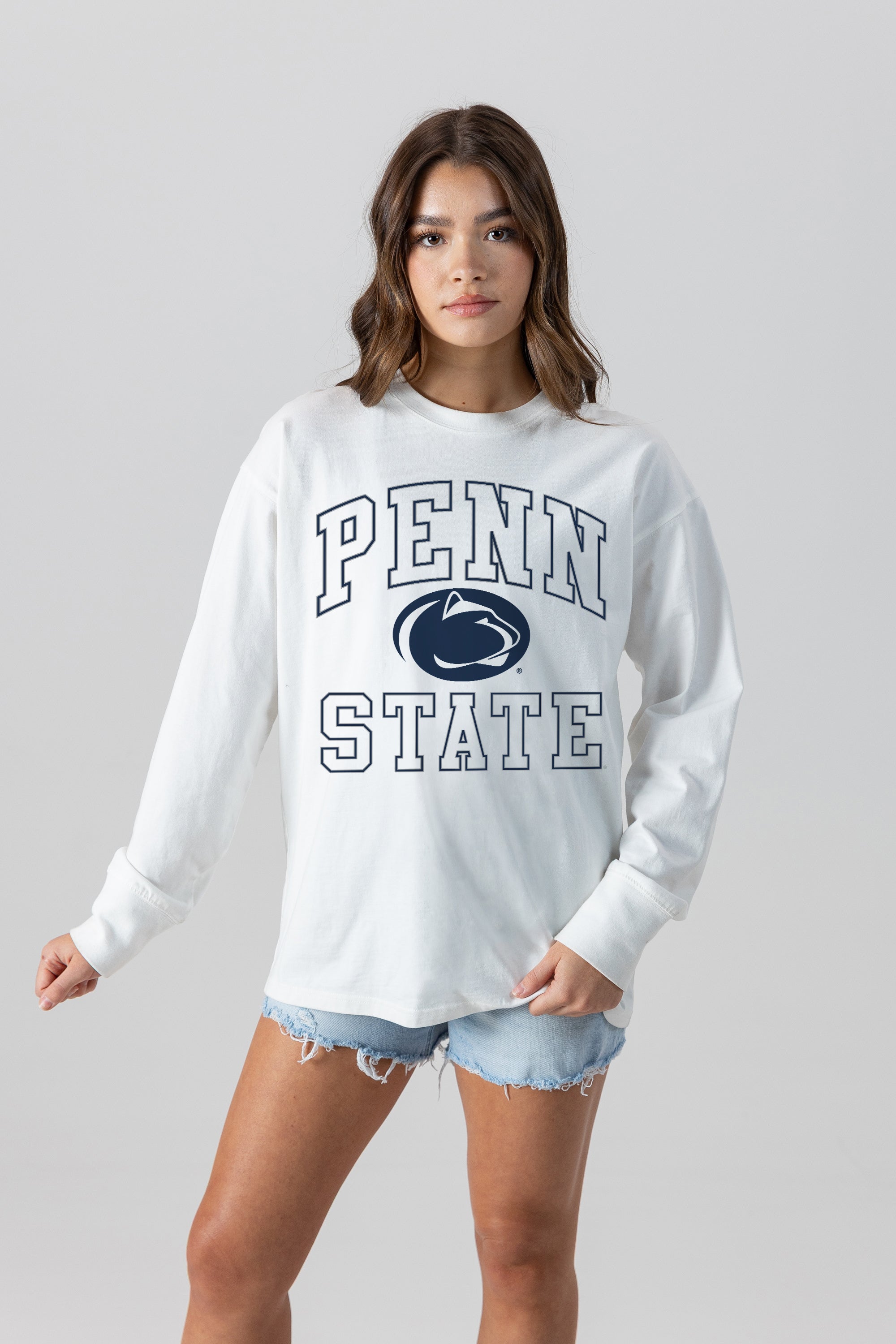 PENN STATE NITTANY LIONS MIND GAMES OVERSIZED MIDWEIGHT LONG SLEEVE TEE
