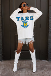 ROLLINS COLLEGE TARS BIG GOALS OVERSIZED LONG SLEEVE TEE WITH RIBBED NECKLINE AND CUFFS
