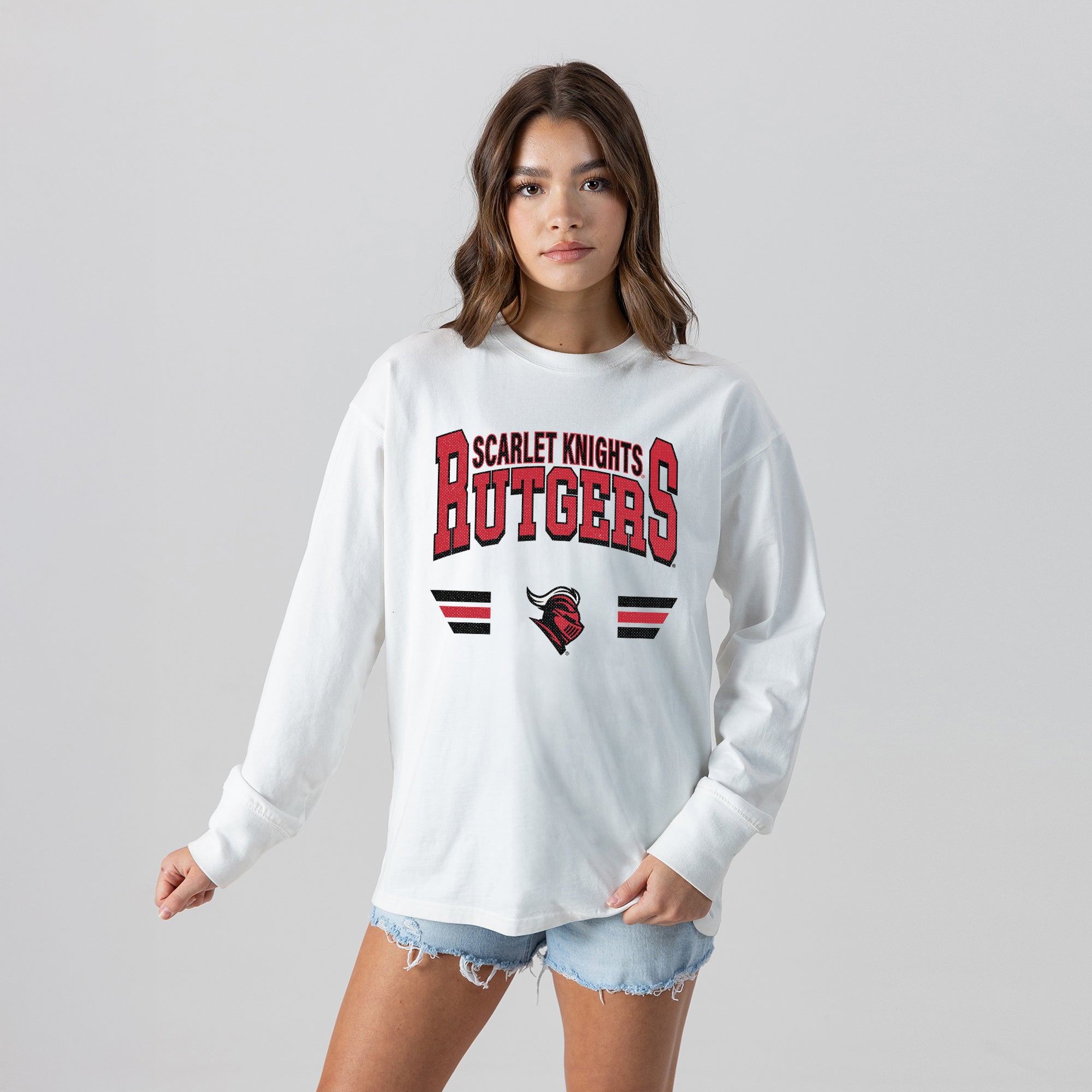 RUTGERS SCARLET KNIGHTS SWIFT STRIKE ESSENTIAL RELAXED FIT LONG SLEEVE TEE