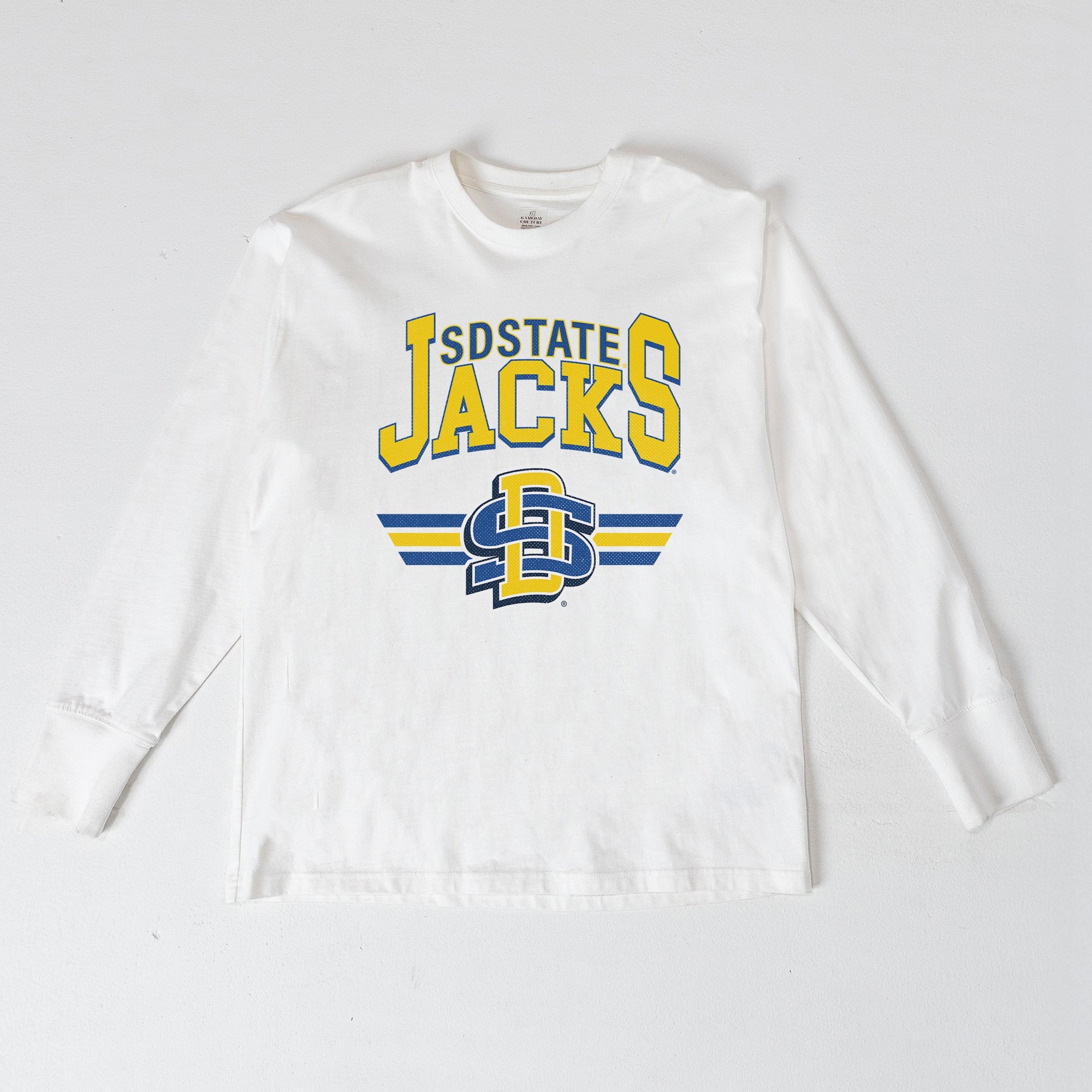 SOUTH DAKOTA STATE JACKRABBITS SWIFT STRIKE ESSENTIAL RELAXED FIT LONG SLEEVE TEE