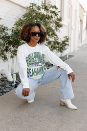 SEATTLE SEAHAWKS TIME OUT OVERSIZED MIDWEIGHT LONG SLEEVE TEE