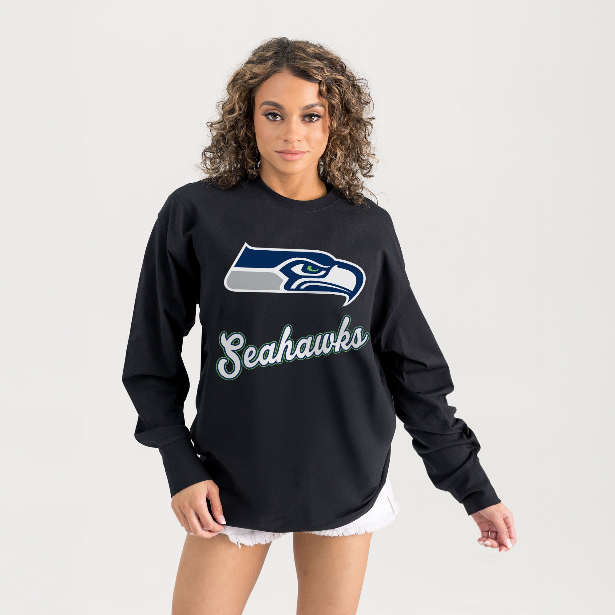 SEATTLE SEAHAWKS HONOR ROLL ESSENTIAL RELAXED FIT LONG SLEEVE TEE