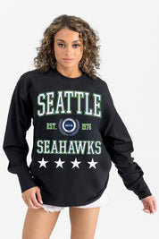 SEATTLE SEAHAWKS EVERYDAY STAR ESSENTIAL RELAXED FIT LONG SLEEVE TEE