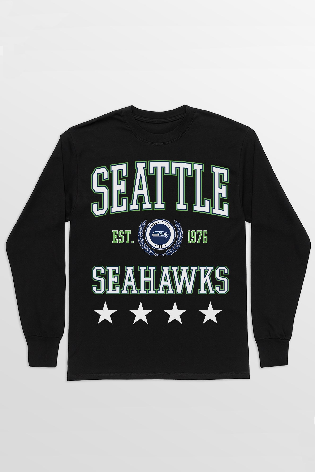 SEATTLE SEAHAWKS EVERYDAY STAR ESSENTIAL RELAXED FIT LONG SLEEVE TEE