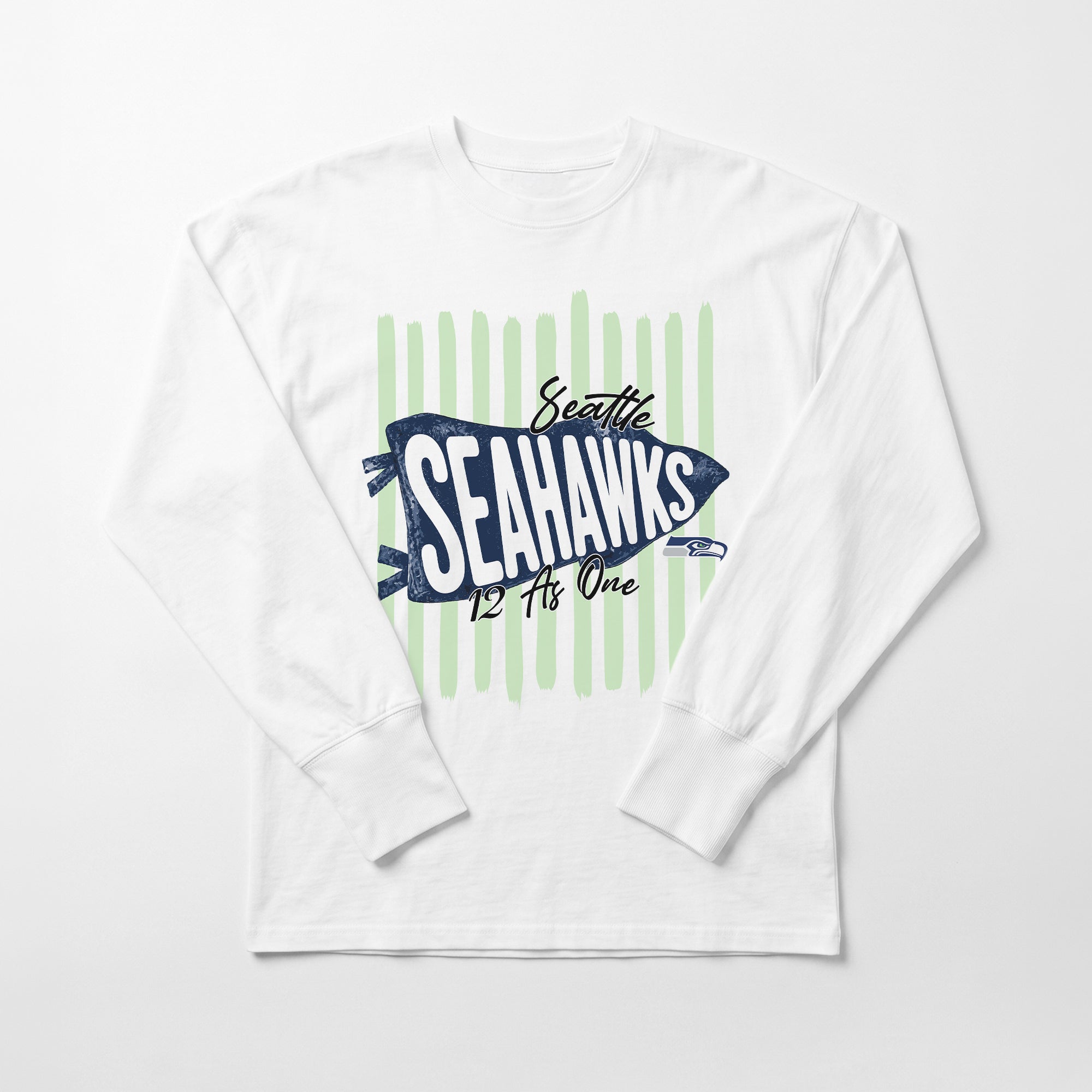 SEATTLE SEAHAWKS RALLY STRIPE OVERSIZED LONG SLEEVE TEE