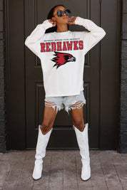 SOUTHEAST MISSOURI REDHAWKS BIG GOALS OVERSIZED LONG SLEEVE TEE WITH RIBBED NECKLINE AND CUFFS