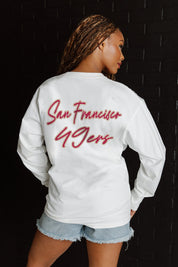 SAN FRANCISCO 49ERS DOUBLE MOVE OVERSIZED MIDWEIGHT LONG SLEEVE TEE