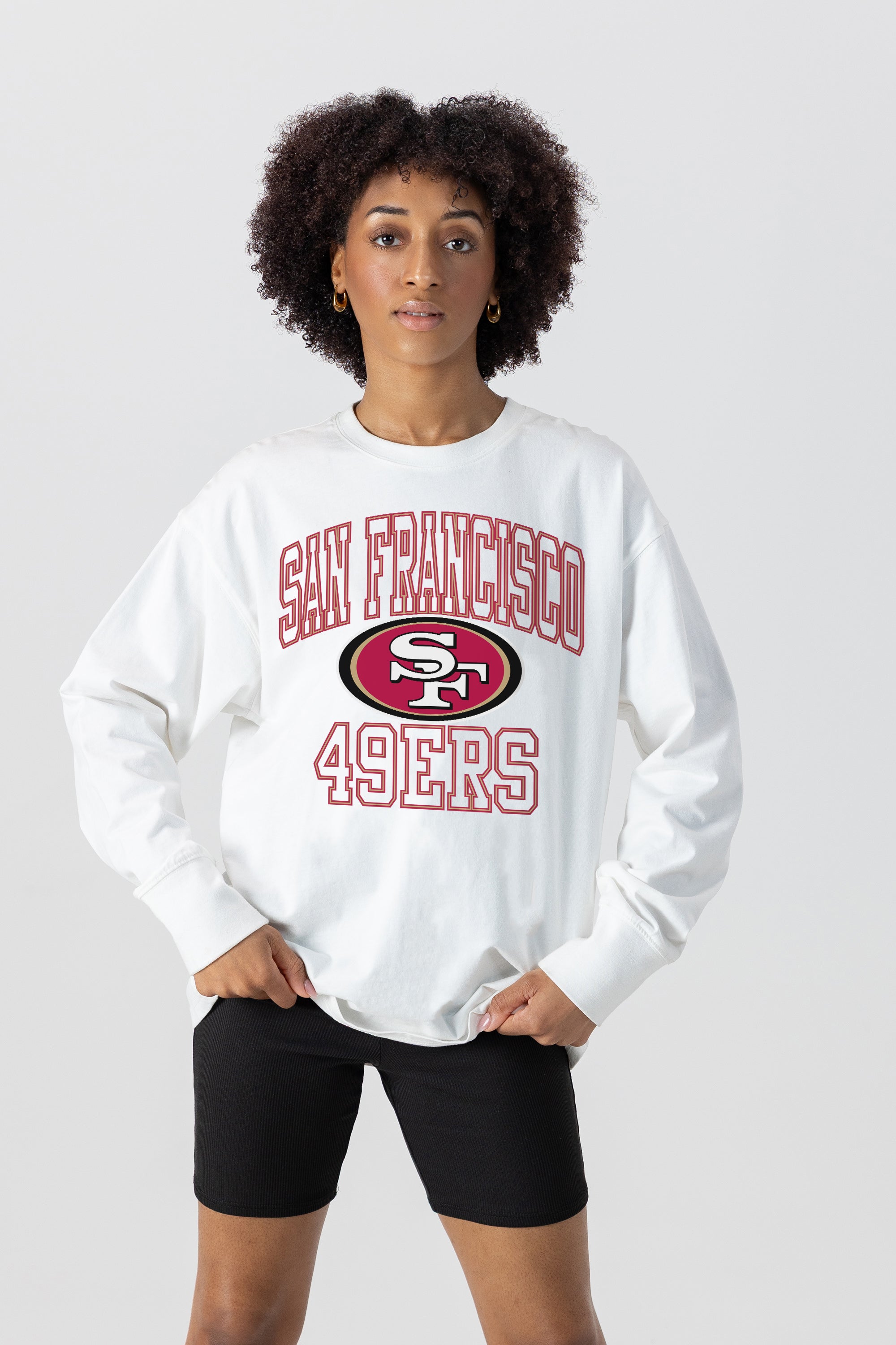 SAN FRANCISCO 49ERS MIND GAMES OVERSIZED MIDWEIGHT LONG SLEEVE TEE