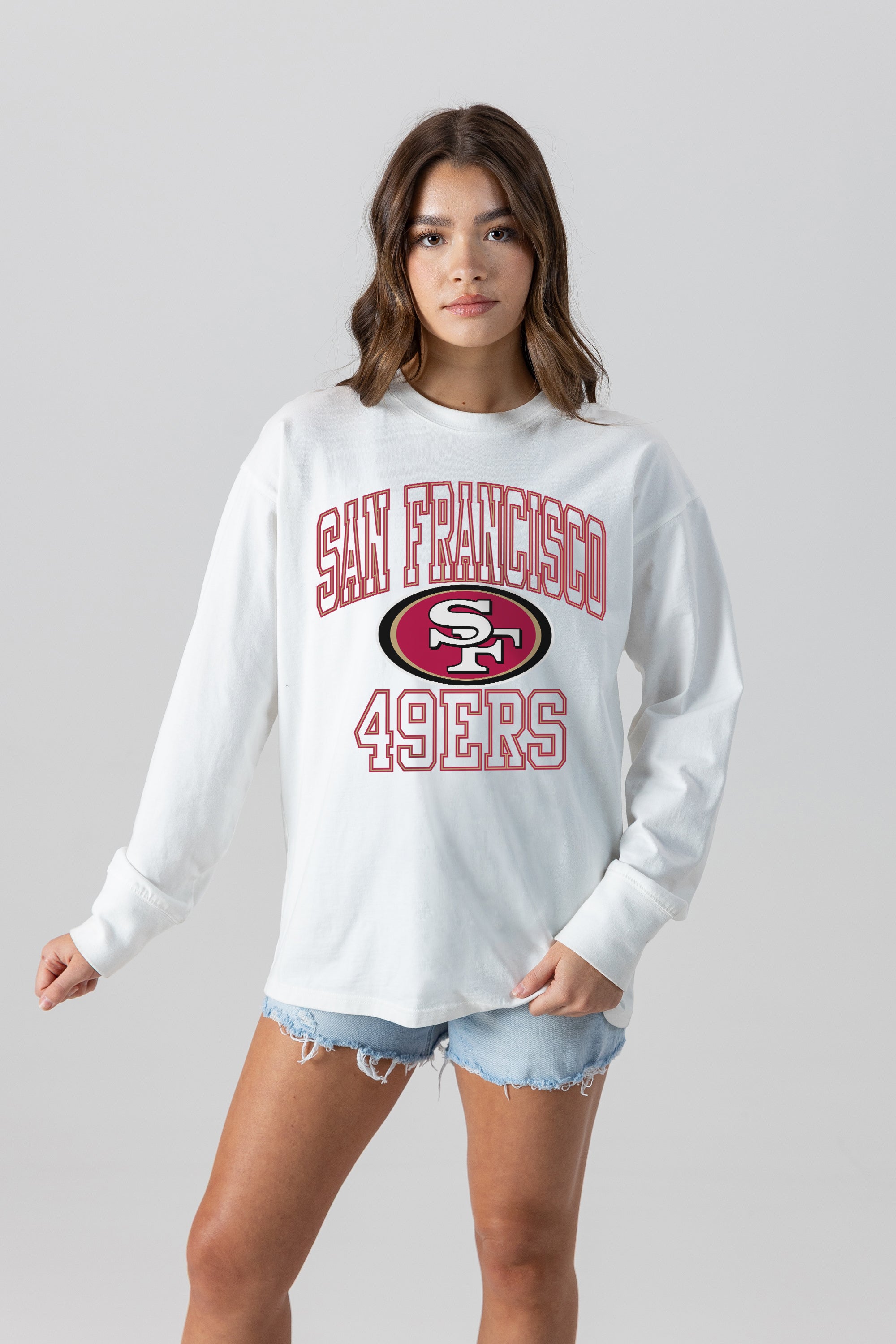 SAN FRANCISCO 49ERS MIND GAMES OVERSIZED MIDWEIGHT LONG SLEEVE TEE