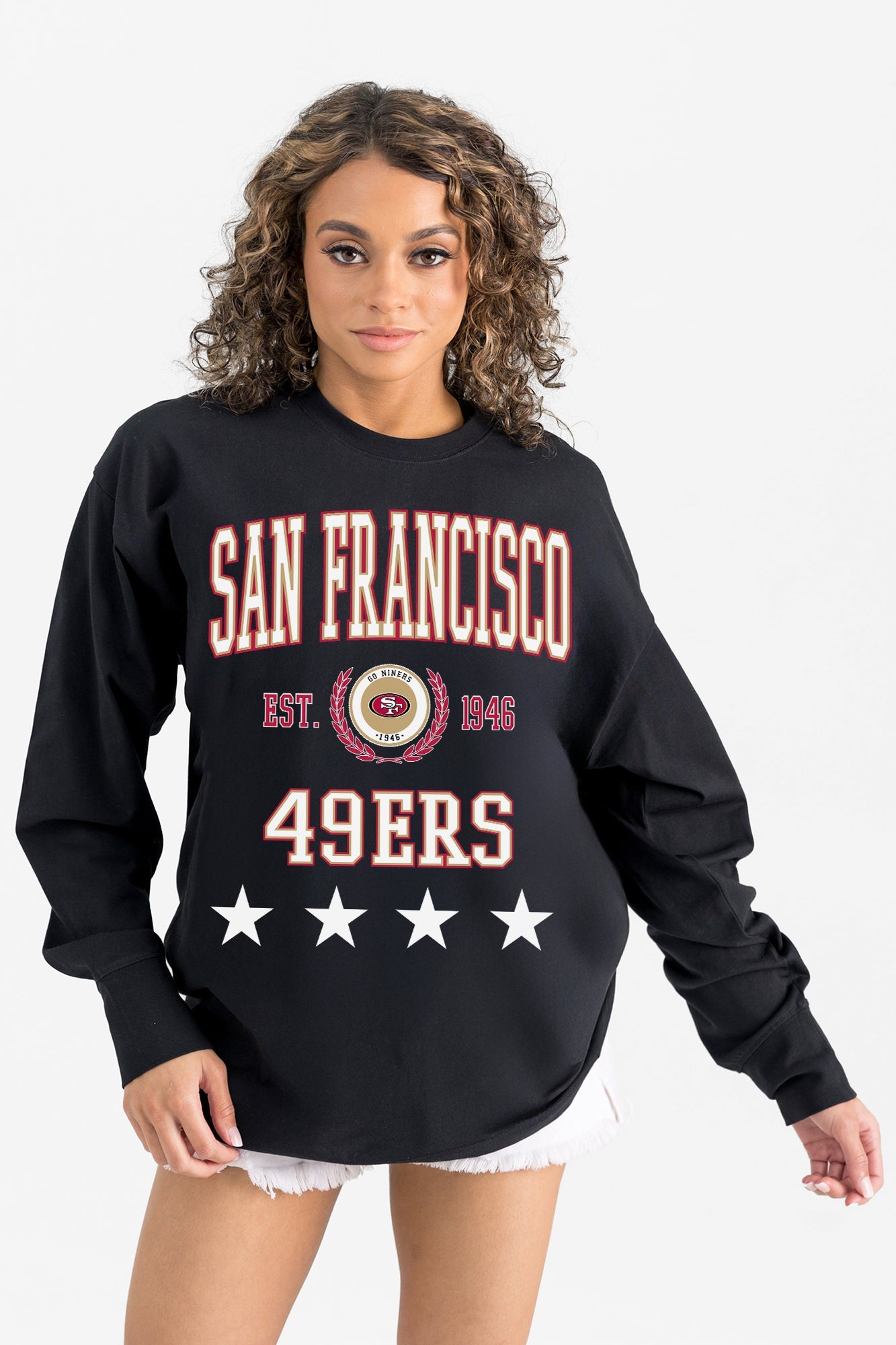 SAN FRANCISCO 49ERS EVERYDAY STAR ESSENTIAL RELAXED FIT LONG SLEEVE TEE