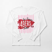 SAN FRANCISCO 49ERS RALLY STRIPE OVERSIZED LONG SLEEVE TEE